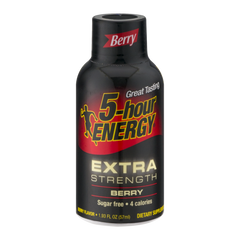 5-hour Energy Shot, Extra Strength, Berry, 1.93 fl oz, 24 ct
