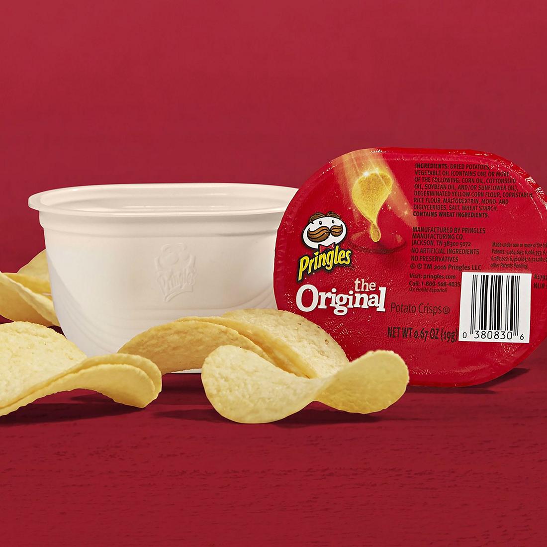 Pringles Potato Crisps Snack Stack Cups, Original, 0.67 oz, 60 ct