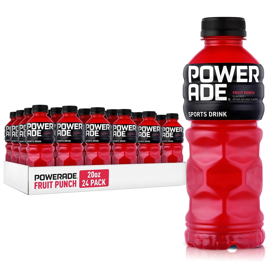 POWERADE Sports Drink, Fruit Punch, 20 fl oz, 24 ct