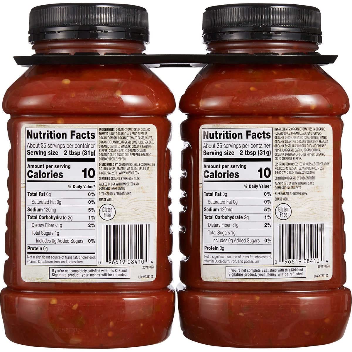 Kirkland Signature Organic Salsa, Medium, 38 oz, 2 ct