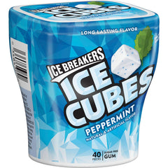 Ice Breakers Ice Cubes Sugar Free Gum, Peppermint, 40 pieces, 4 ct