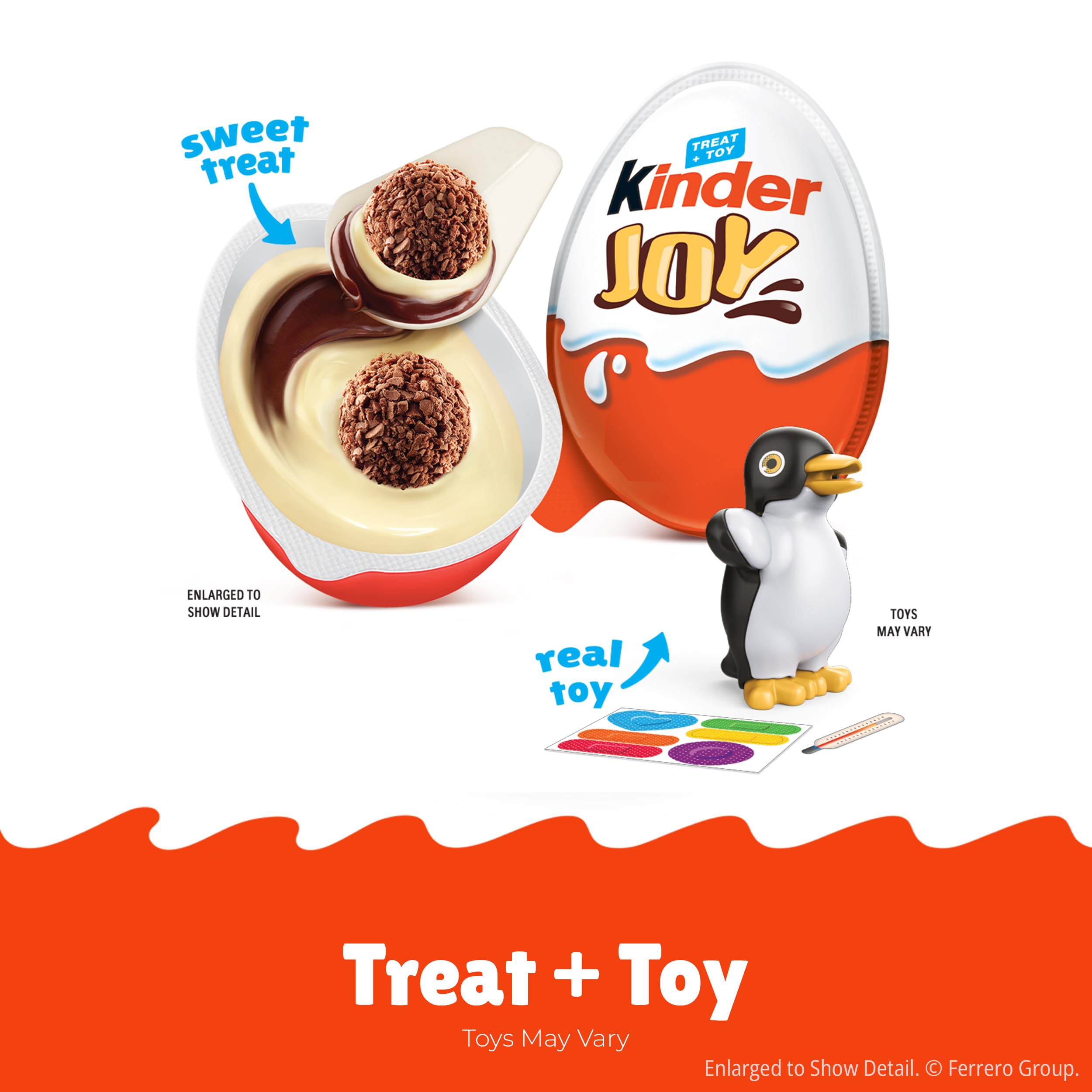 Kinder Joy Eggs, Treat + Toy, 0.7 oz, 20 ct