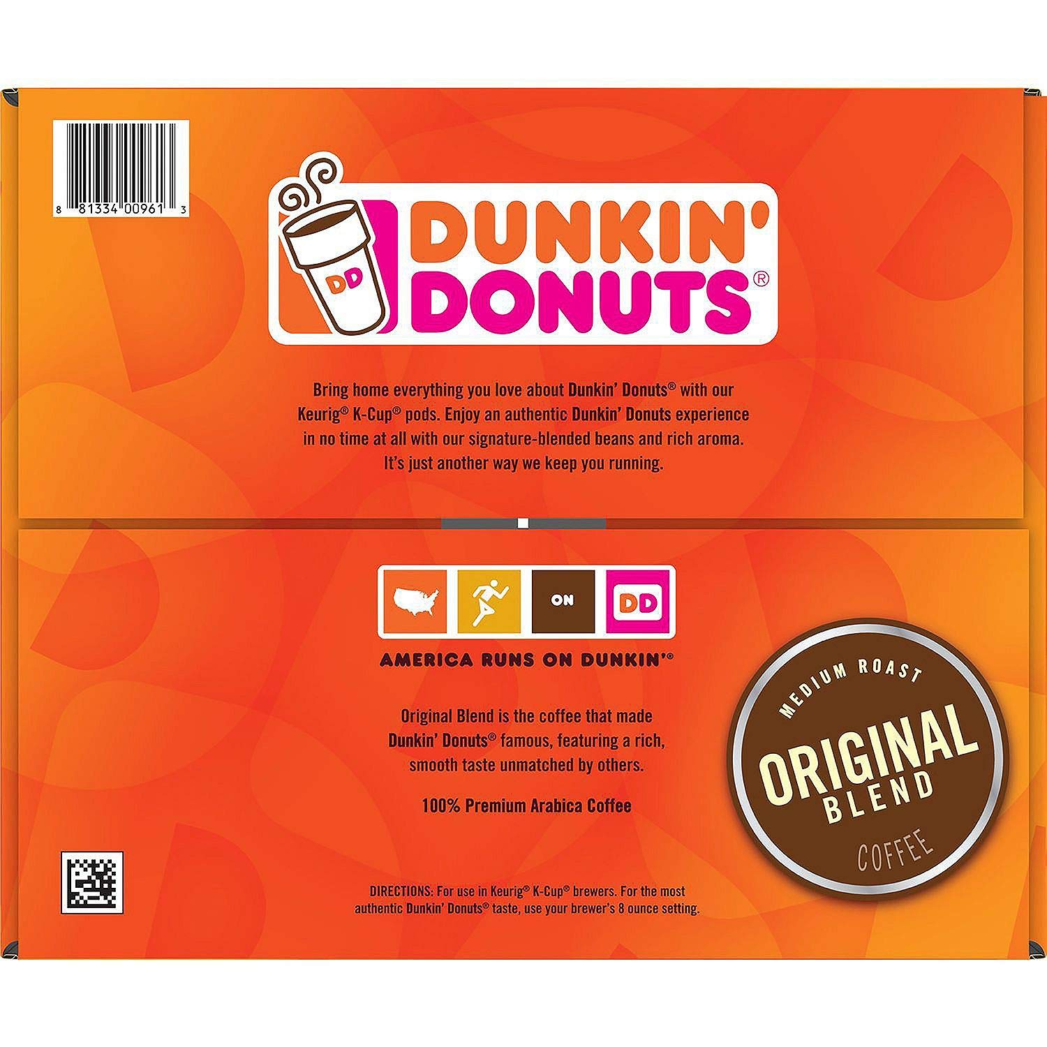 Dunkin' Donuts Original Blend Coffee, Medium Roast, Keurig K-Cup Pods, 72 ct