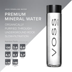 VOSS Sparkling Spring Water, 16.9 fl oz, 12 ct