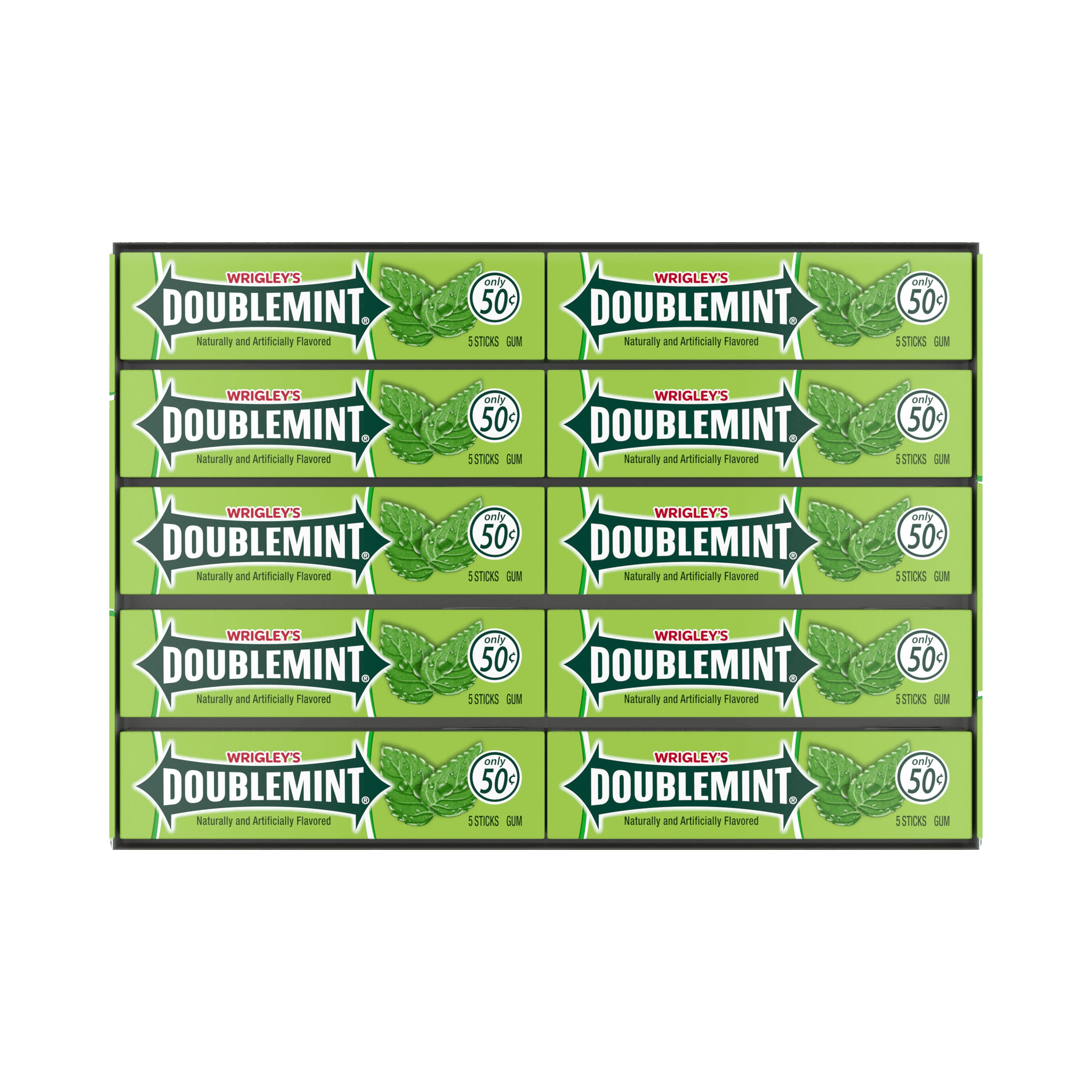 Wrigley's Doublemint Chewing Gum, Original, Pre-Priced, 5 Sticks, 40 ct