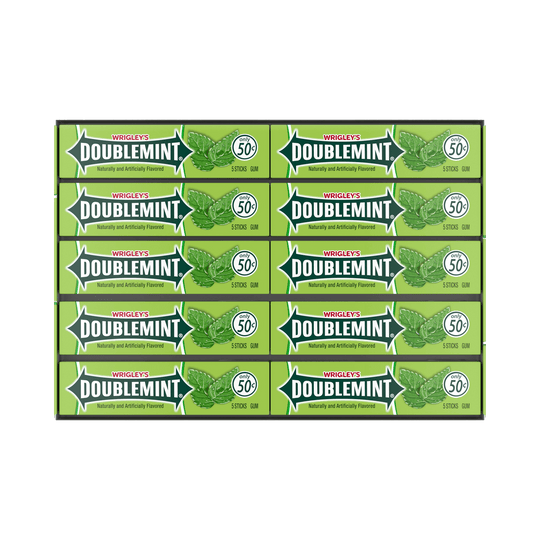 Wrigley's Doublemint Chewing Gum, Original, Pre-Priced, 5 Sticks, 40 ct