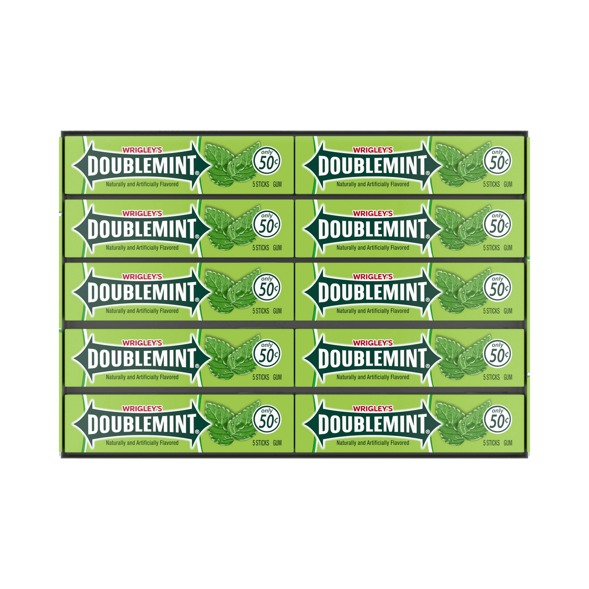 Wrigley's Doublemint Chewing Gum, Original, Pre-Priced, 5 Sticks, 40 ct
