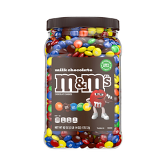 M&M'S Chocolate Candy, Milk Chocolate, 62 oz Jar