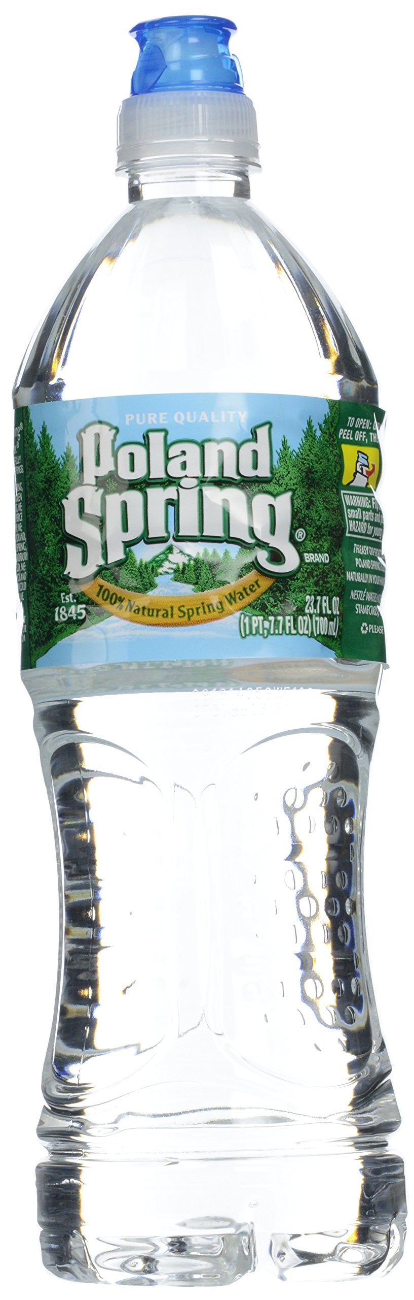 Poland Spring 100% Natural Spring Water, 23.7 fl oz, 24 ct