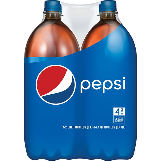 Pepsi Cola Soda, 2 Liter Bottles, 4-Pack