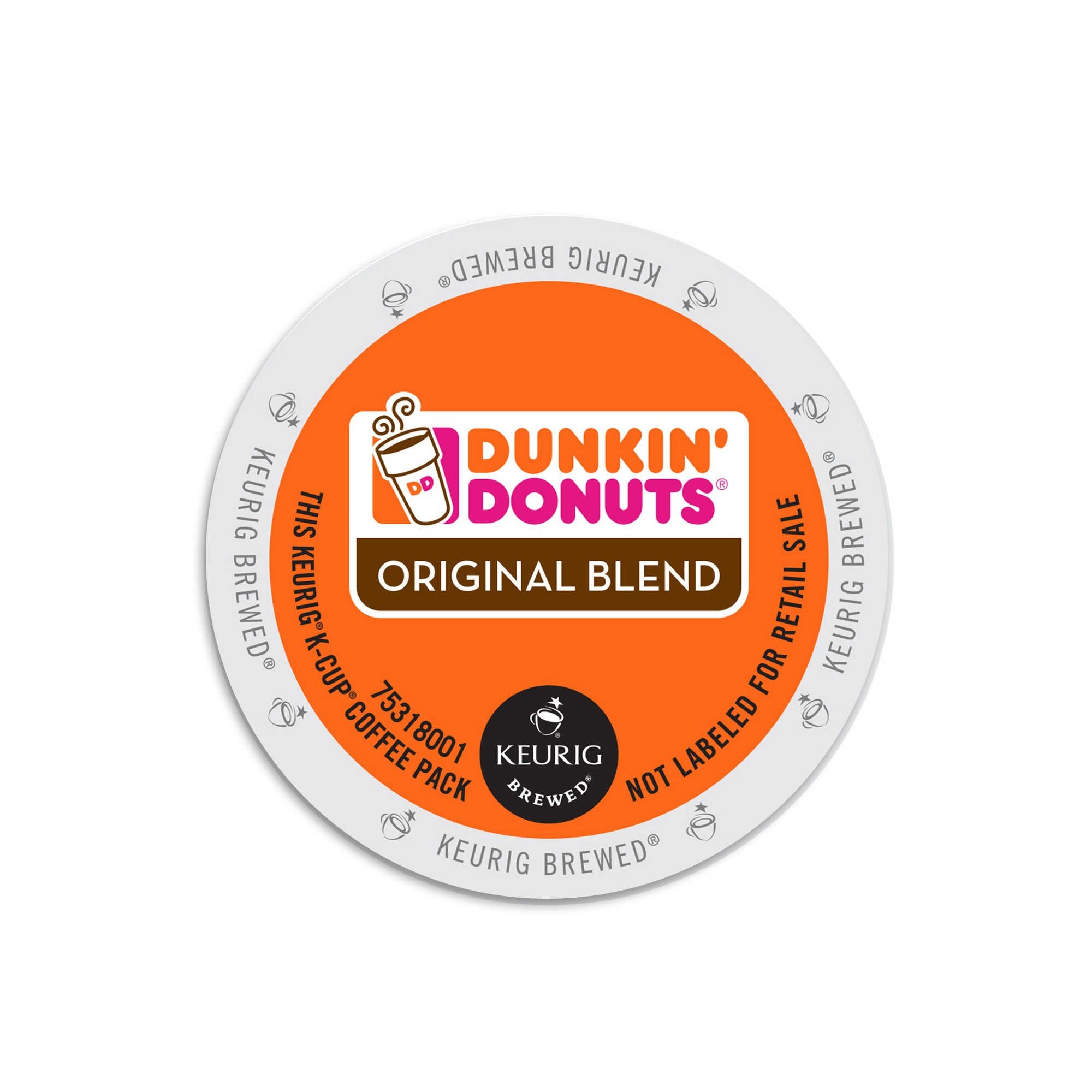 Dunkin' Donuts Original Blend Coffee, Medium Roast, Keurig K-Cup Pods, 72 ct