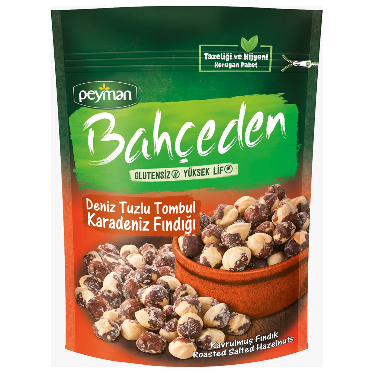 Peyman Bahceden Roasted Salted Hazelnuts (Karadeniz Findigi), 4.6 oz (130 gr)