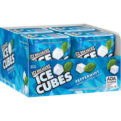 Ice Breakers Ice Cubes Sugar Free Gum, Peppermint, 40 pieces, 4 ct