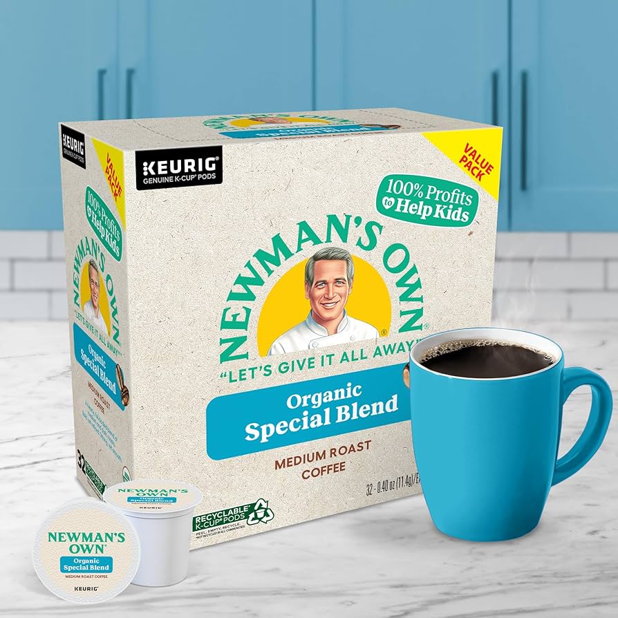 Newman's Own Organic Special Blend Coffee, Medium Roast, Keurig K-Cup Pods, 80 ct