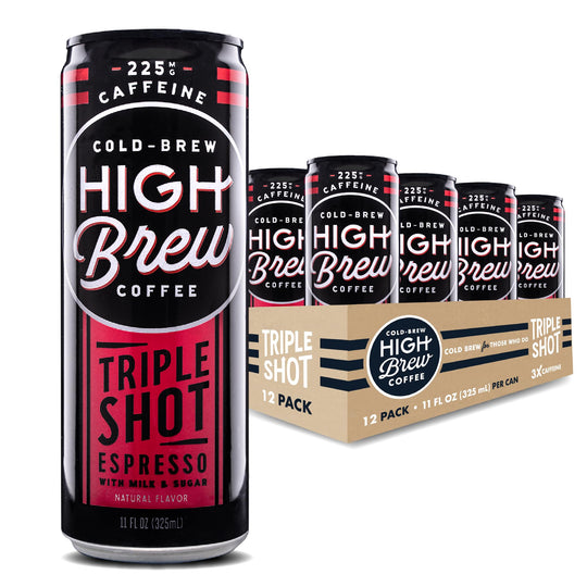 High Brew Coffee, Cold Brew, Triple Shot Espresso, 11 fl oz, 12 ct
