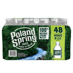 Poland Spring 100% Natural Spring Water, 8 fl oz, 48 ct