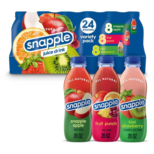Snapple Juice Drink, All Natural, Variety Pack, 20 fl oz, 24 ct