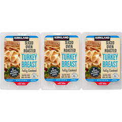 Kirkland Signature Oven Roasted Turkey Breast, Sliced, 14 oz, 3 ct