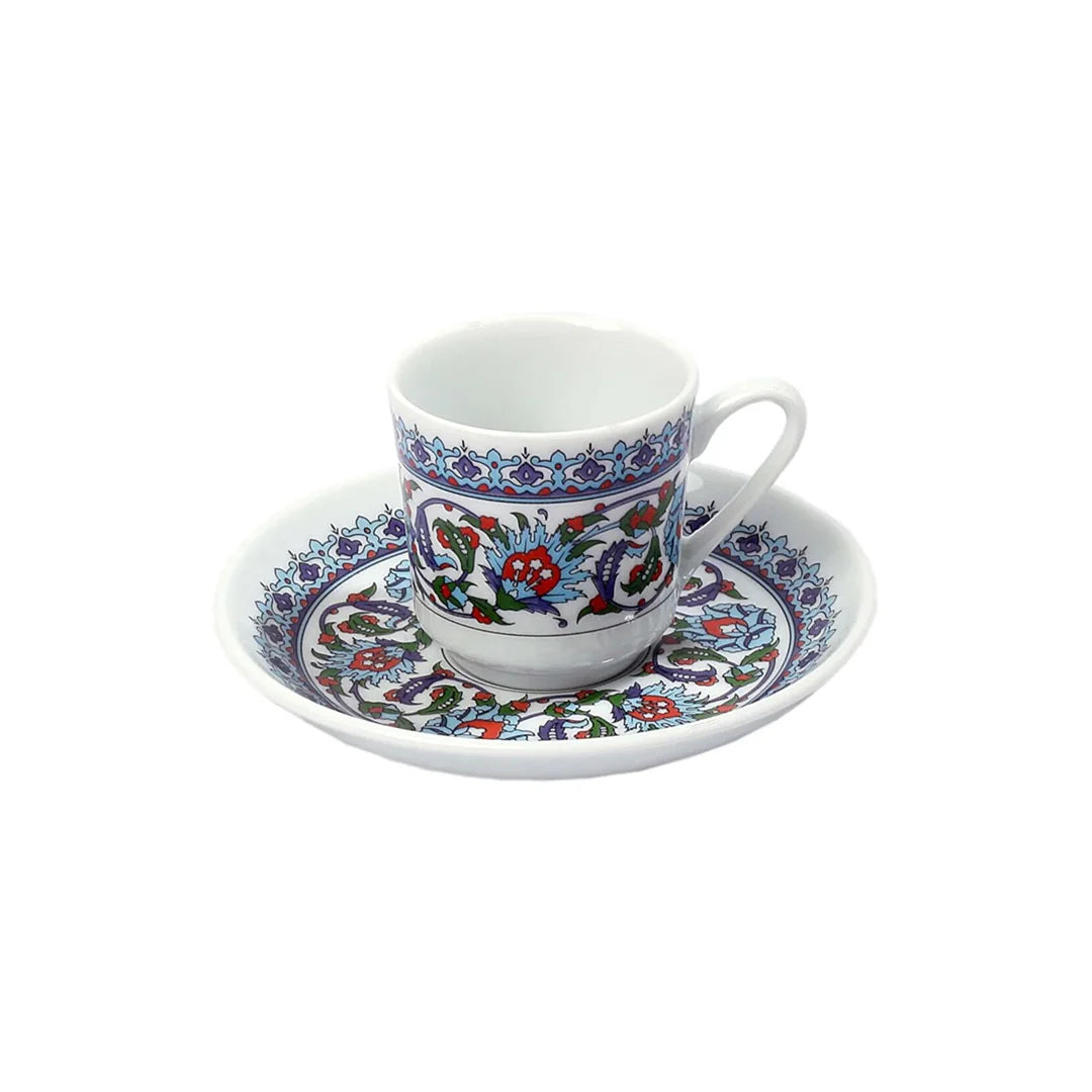 Güral Porselen Topkapı Coffee Pot Set for 6 People