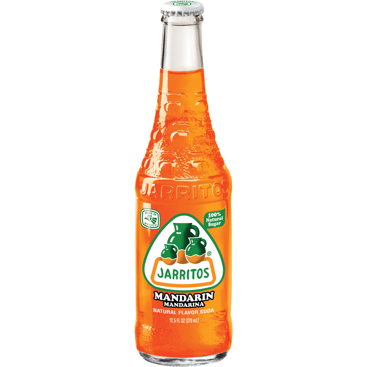 Jarritos Mandarin Soda, 12.5 fl oz Bottles, 30 Pack