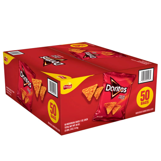 Doritos Tortilla Chips, Nacho Cheese, 1 oz, 50 ct
