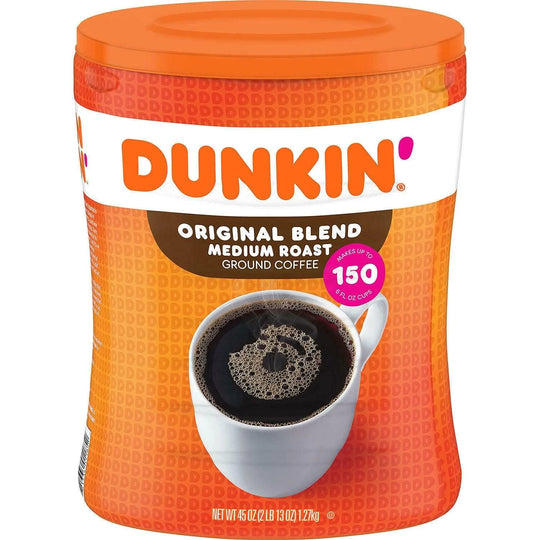 Dunkin' Original Blend Ground Coffee, Medium Roast, 45 oz
