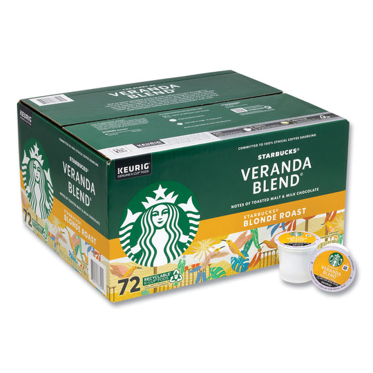 Starbucks Veranda Blend Coffee, Blonde Roast, Keurig K-Cup Pods, 72 ct