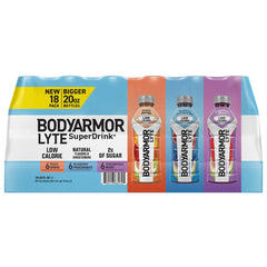 BODYARMOR LYTE SuperDrink, Variety Pack, 20 fl oz, 18 ct