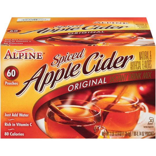 Alpine Spiced Apple Cider Instant Drink Mix, Original, 0.74 oz, 60 ct