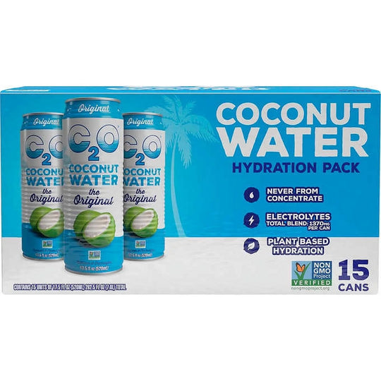 C2O Coconut Water Hydration Pack, Original, 17.5 fl oz, 15 ct