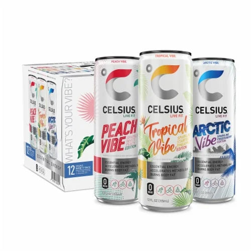 CELSIUS Energy Drink, Variety Pack, 12 fl oz, 18 ct
