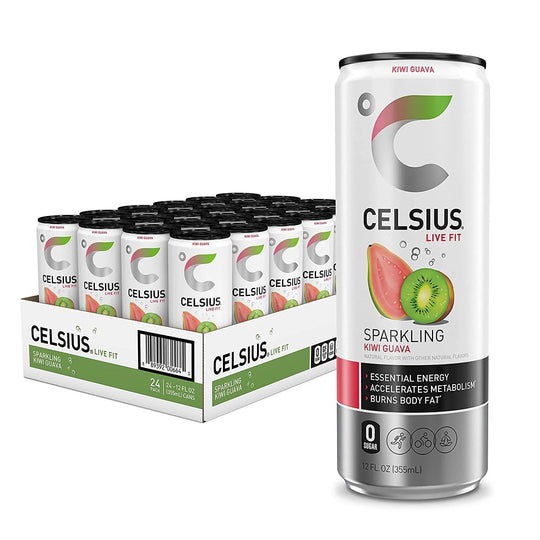 CELSIUS Energy Drink, Sparkling Kiwi Guava, 12 fl oz, 24 ct