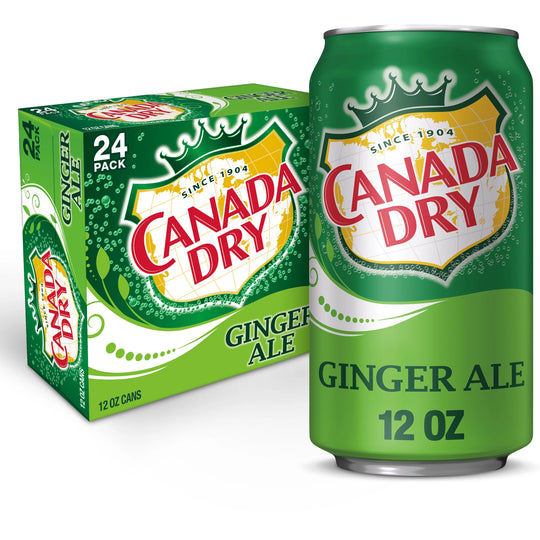 Canada Dry Ginger Ale, 12 fl oz Cans, 24 Pack