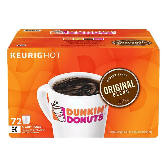 Dunkin' Donuts Original Blend Coffee, Medium Roast, Keurig K-Cup Pods, 72 ct