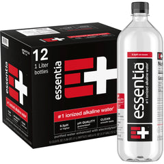 Essentia Ionized Alkaline Water, 1 Liter, 12 ct
