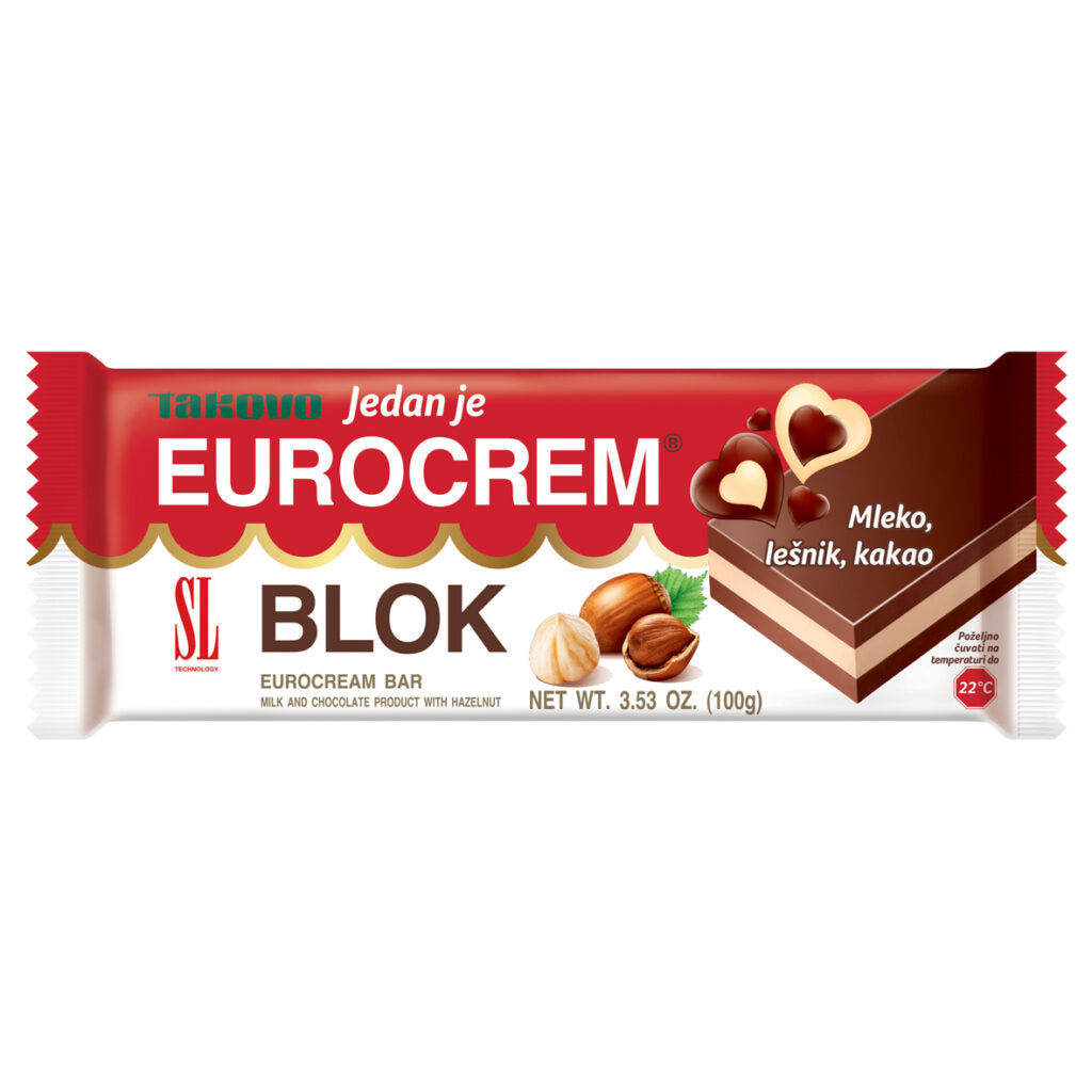 Takovo Eurocrem Blok Chocolate, 100g