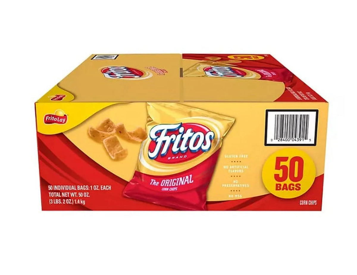 Fritos Corn Chips, Original, 1 oz, 50 ct
