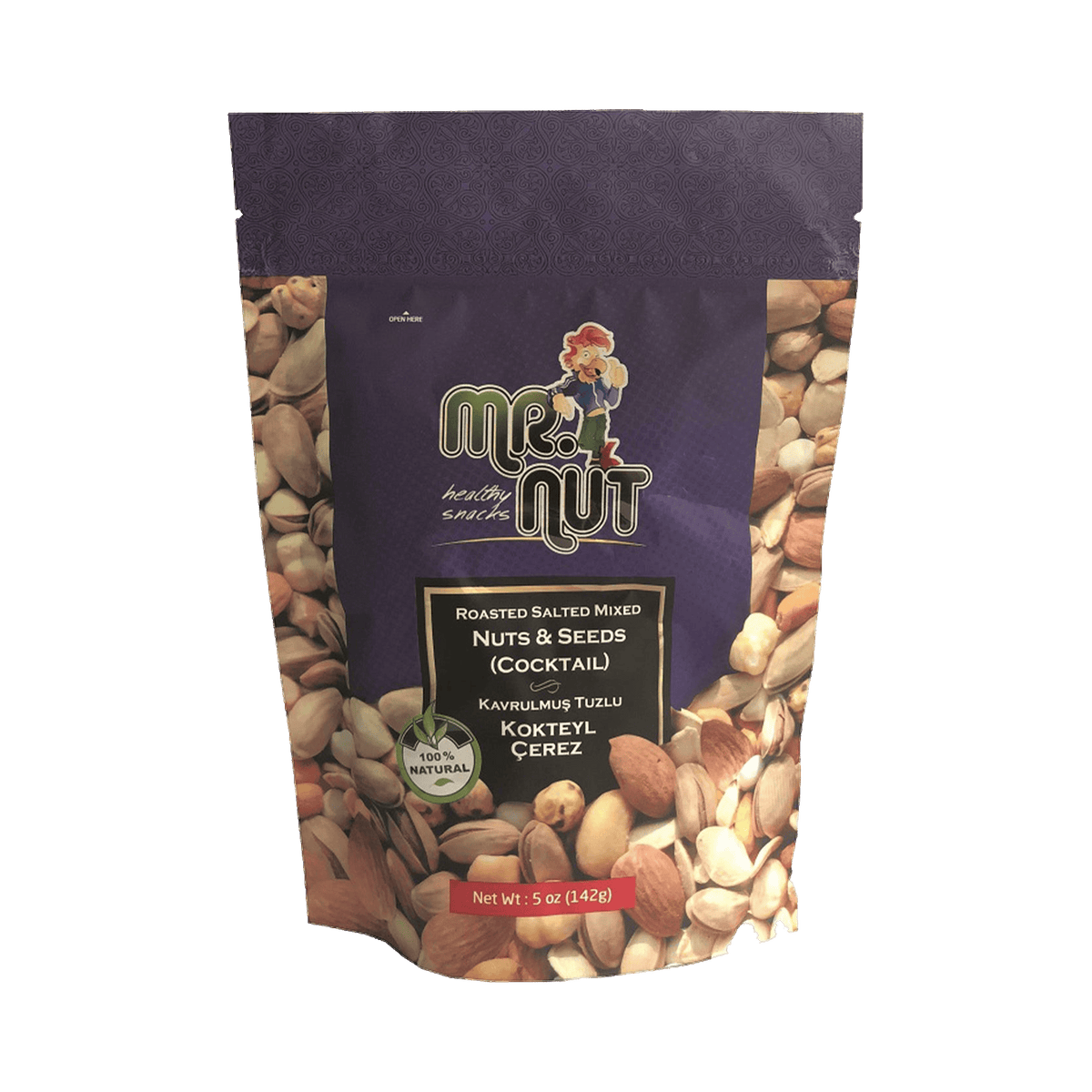 Mr. Nut Roasted Salted Mixed Nuts & Seeds (Cocktail), 5 oz (142 gr)