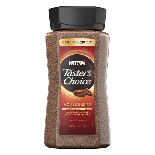 Nescafe Taster's Choice Instant Coffee, House Blend, Light Roast, 14 oz