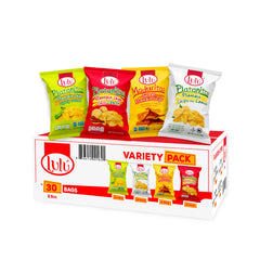 Lulu Plantain Chips, Variety Pack, 2.5 oz, 30 ct