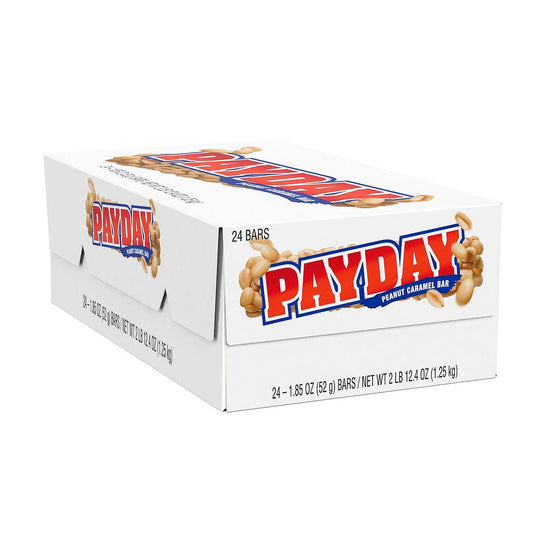 PAYDAY Peanut Caramel Candy Bars, 1.85 oz, 24 ct