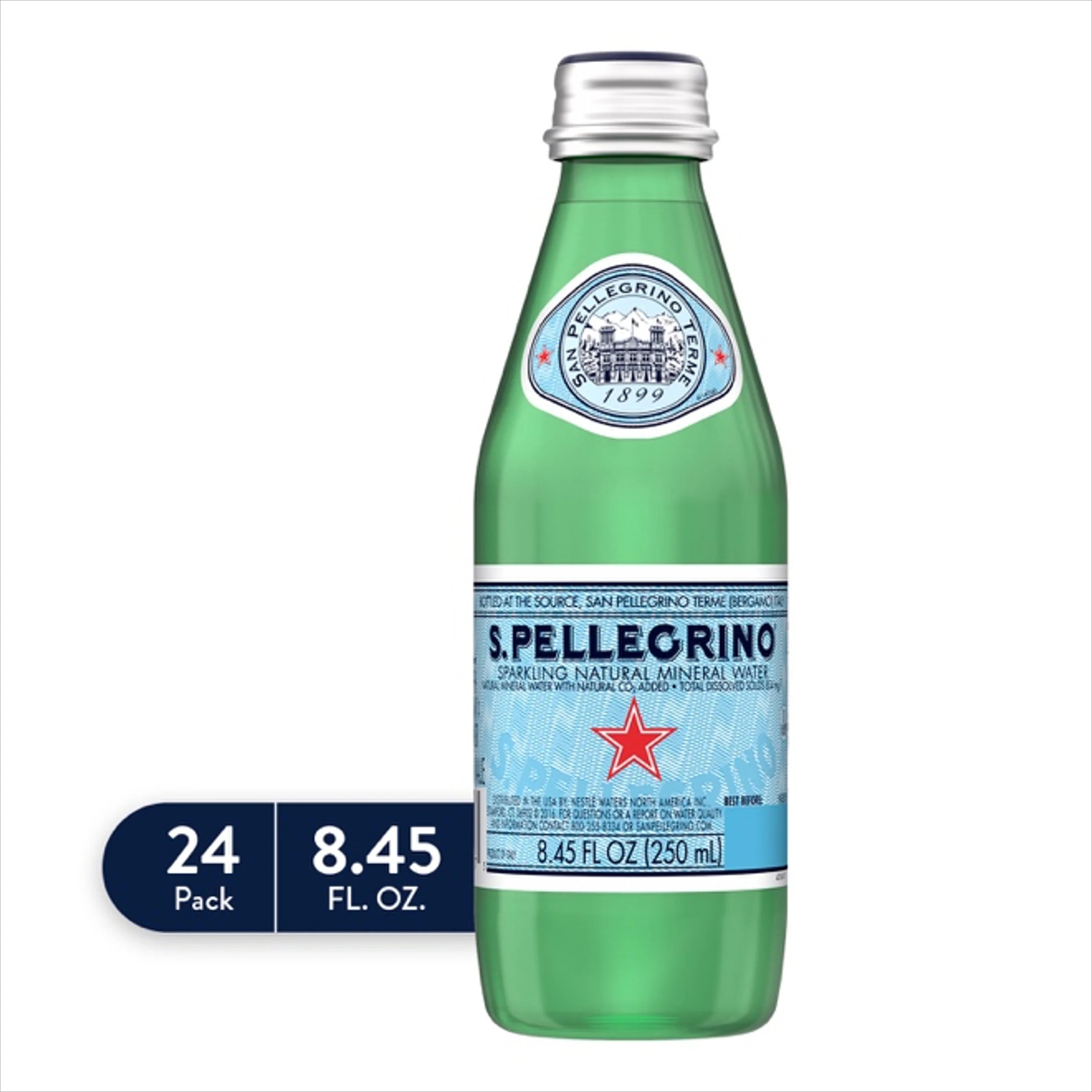 S.Pellegrino Sparkling Natural Mineral Water, 8.45 fl oz, 24 ct