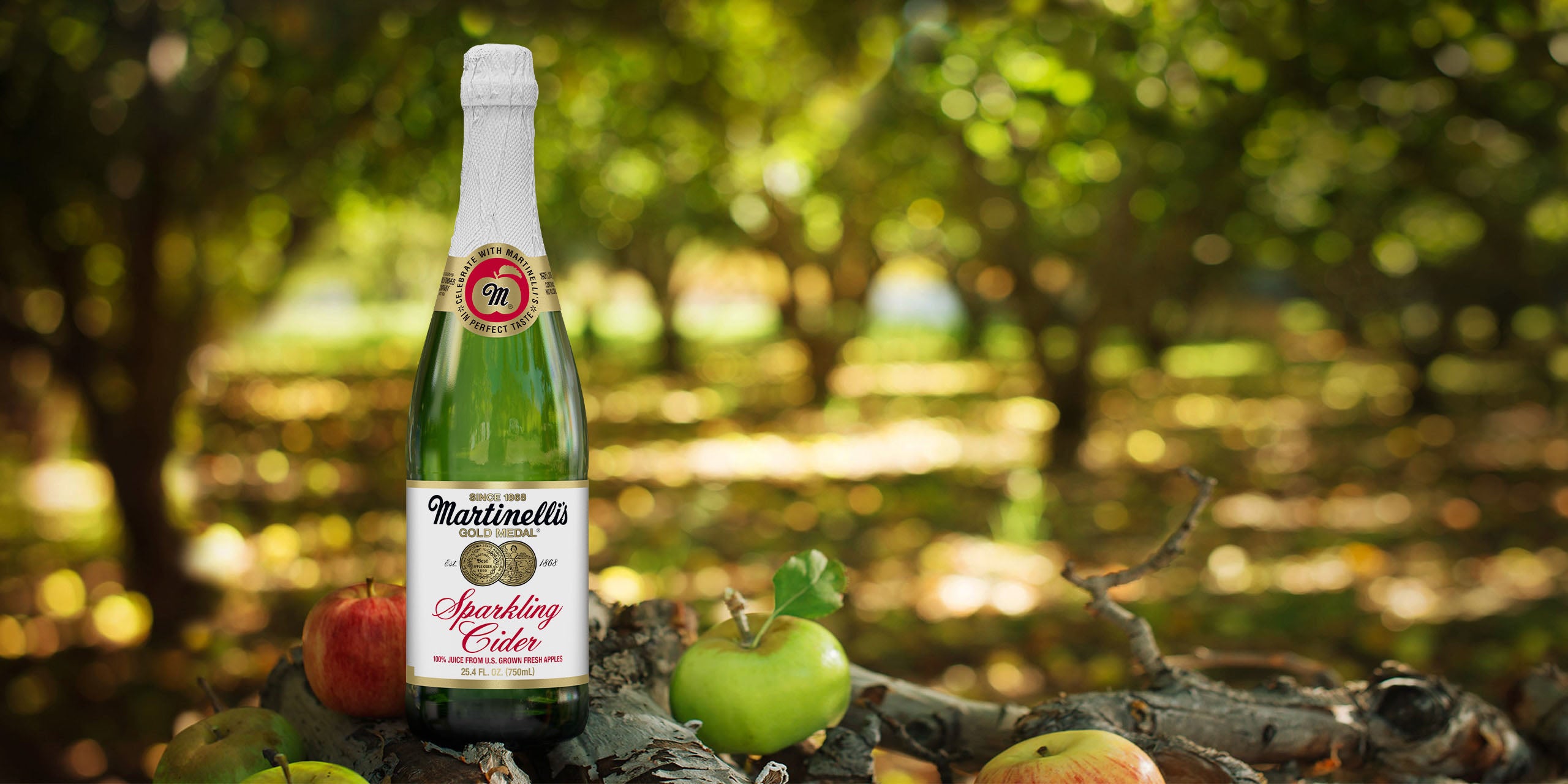 Martinelli's Sparkling Cider, Apple, 25.4 fl oz, 4 ct