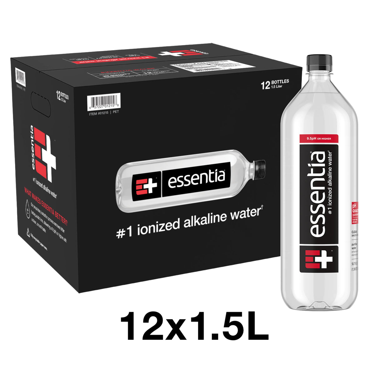 Essentia Ionized Alkaline Water, 1.5 Liter, 12 ct