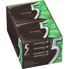 5 Gum Sugar Free Chewing Gum, Spearmint Rain, 15 Sticks, 10 ct