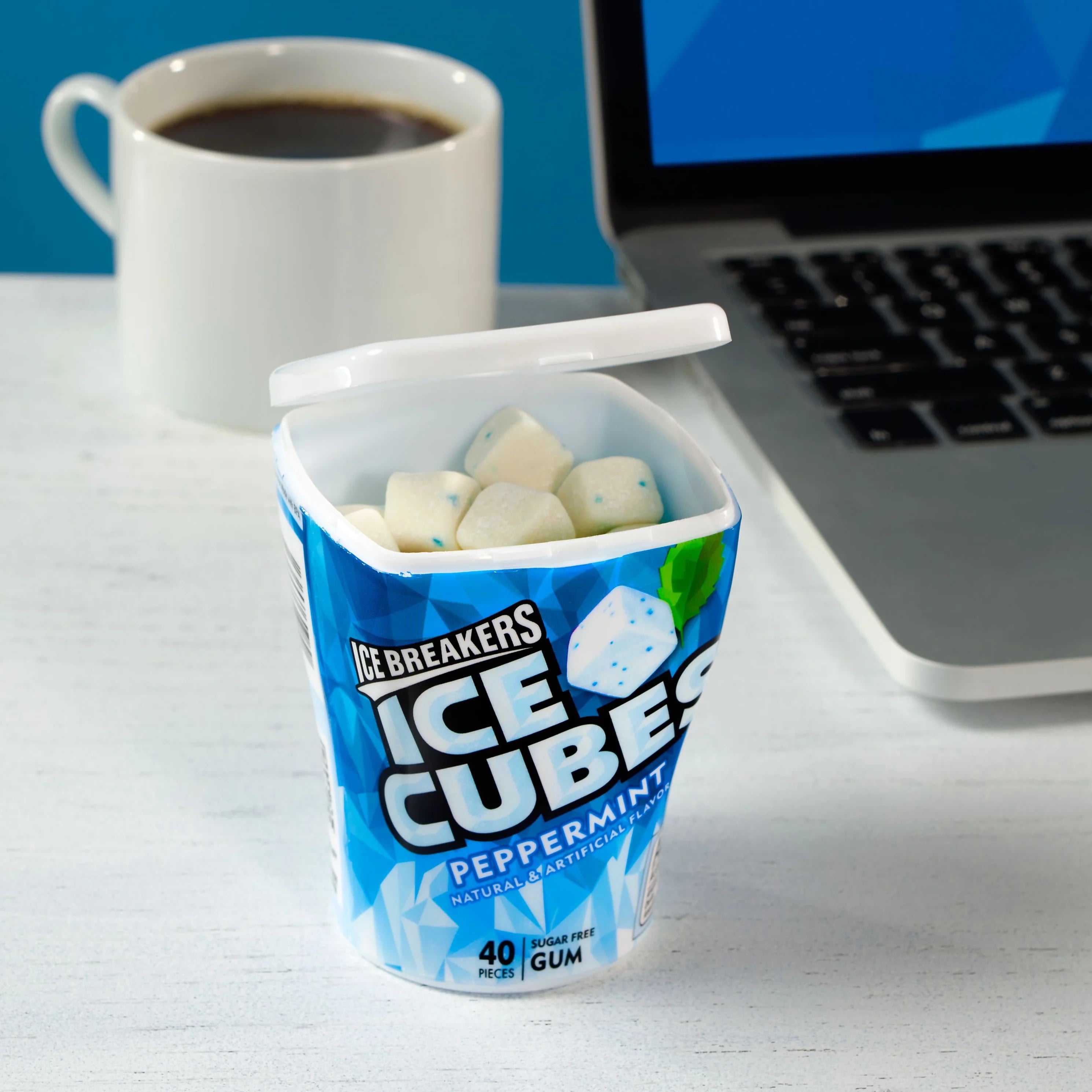 Ice Breakers Ice Cubes Sugar Free Gum, Peppermint, 40 pieces, 4 ct