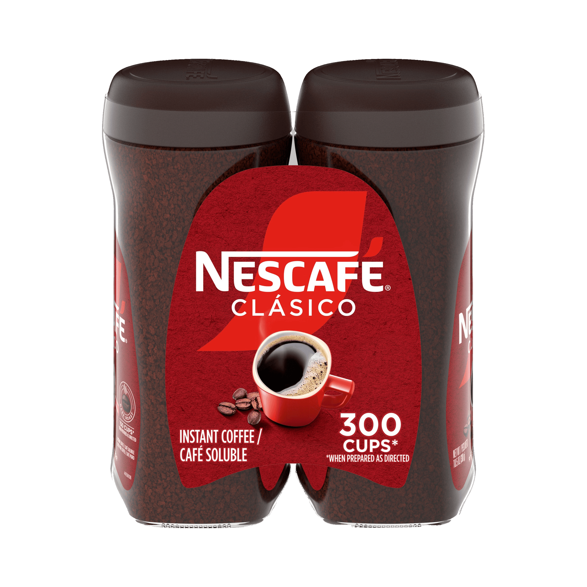 Nescafe Clasico Instant Coffee, Dark Roast, 10.5 oz, 2 ct
