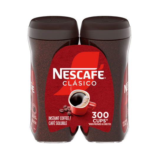Nescafe Clasico Instant Coffee, Dark Roast, 10.5 oz, 2 ct