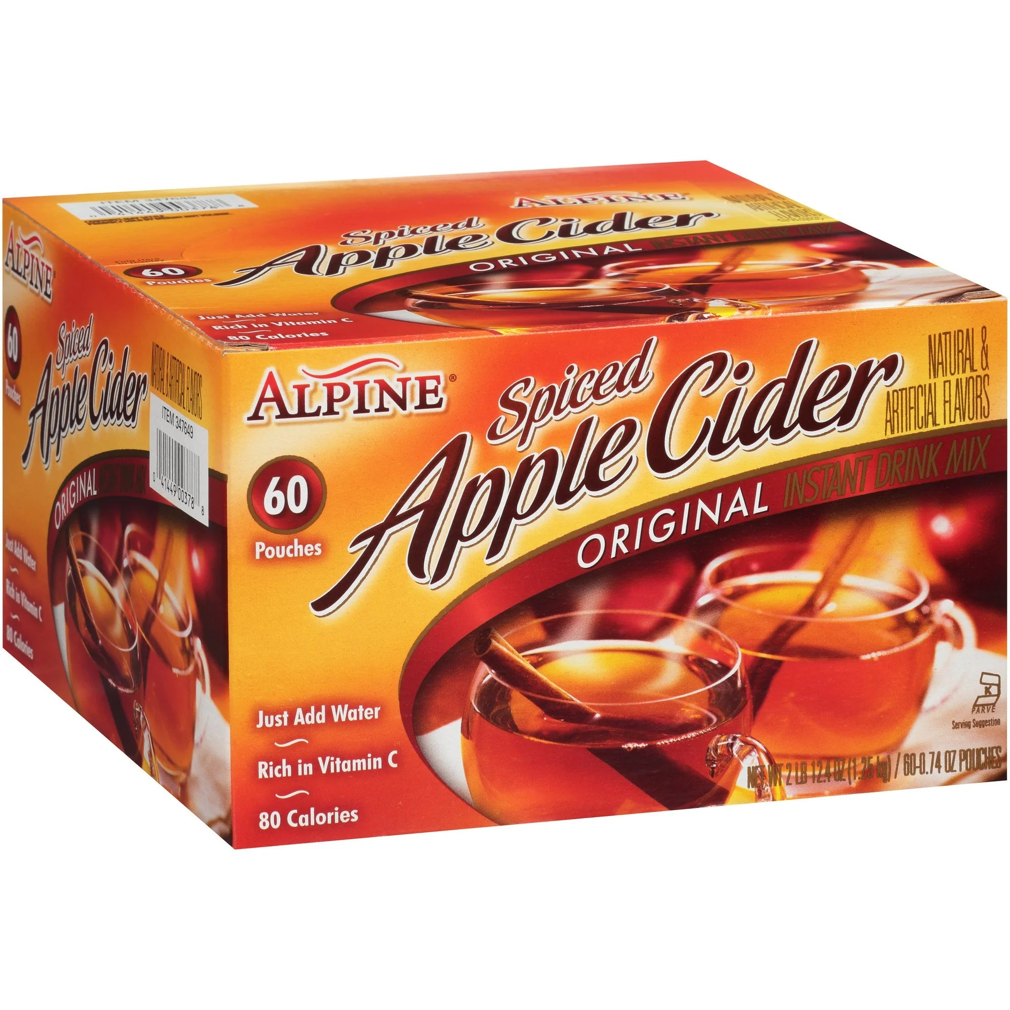 Alpine Spiced Apple Cider Instant Drink Mix, Original, 0.74 oz, 60 ct