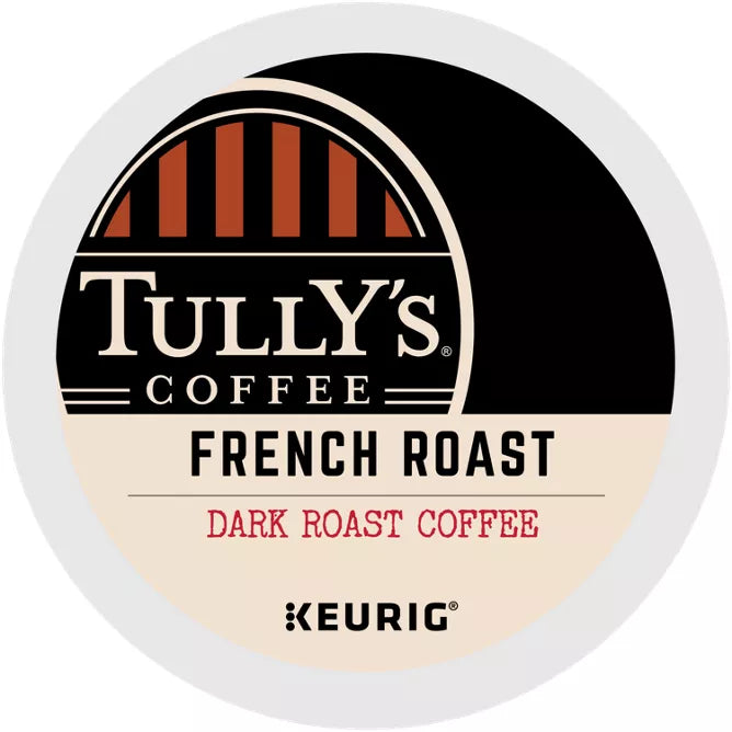 Tully's French Roast Extra Bold Coffee, Dark Roast, Keurig K-Cup Pods, 80 ct